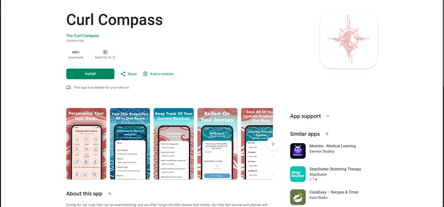 Curl Compass screenshot